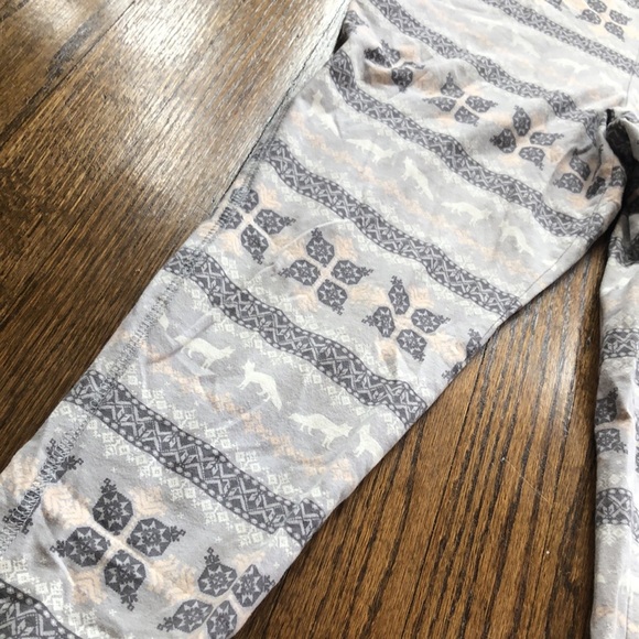 Winter Fox Snowflake Stretch Cotton Patterned Onesie Pajamas - Picture 3 of 5